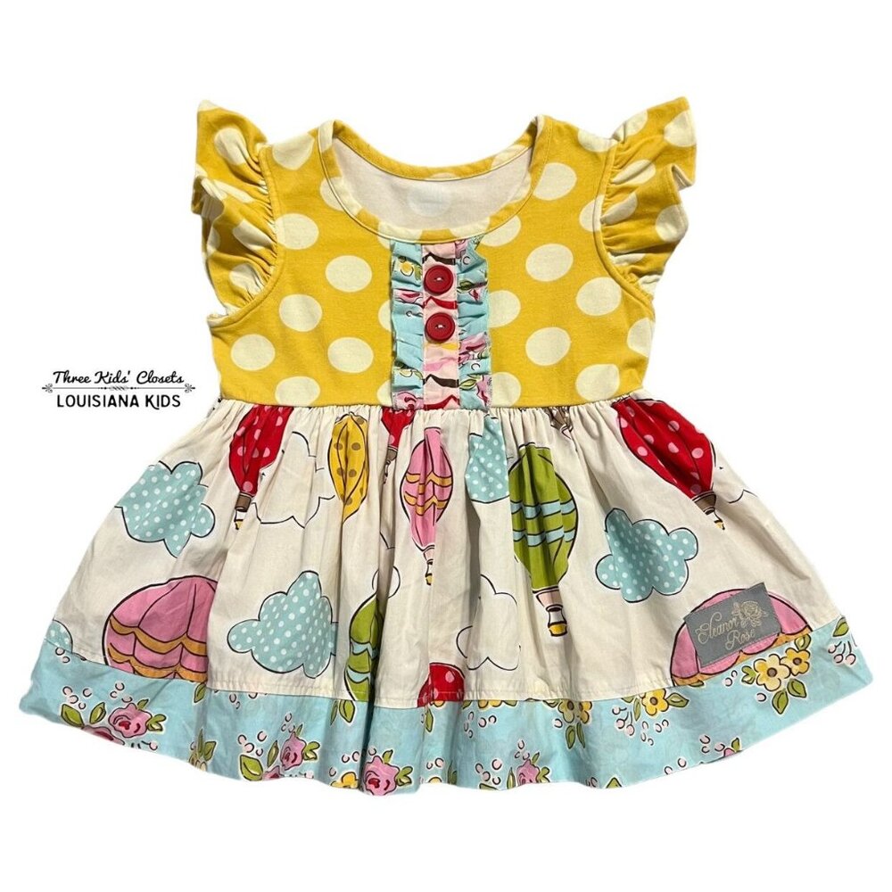 Eleanor Rose 3-4Y Up In The Clouds Hot Air Balloon Tunic Top